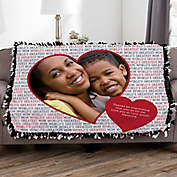 Love You This Much Personalized 50-Inch x 60-Inch Tie Photo Blanket