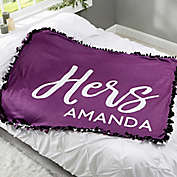 His or Hers Personalized 50-Inch x 60-Inch Tie Blanket