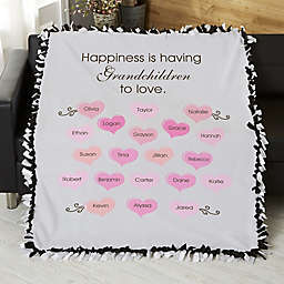 What is Happiness? Personalized 50-Inch x 60-Inch Tie Blanket