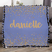 Sparkling Name Personalized 50-Inch x 60-Inch Tie Blanket