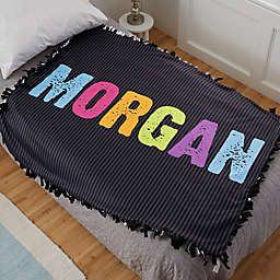 All Mine! For Her Personalized 50-Inch x 60-Inch Tie Blanket