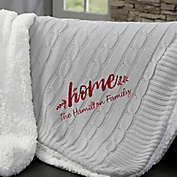 Cozy Home Personalized 50-Inch x 60-Inch Grey Throw Blanket