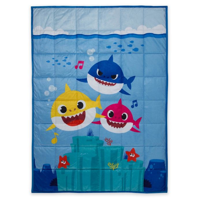 Baby Shark 36-Inch x 48-Inch Reversible Weighted Blanket | buybuy BABY