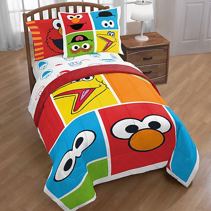 Sesame Street Twin Full Comforter Set, Elmo Bedding Set Twin Size