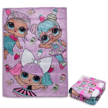 LOL Surprise Reversible 36-Inch x 48-Inch Weighted Blanket in Purple Multi. View a larger version of this product image.
