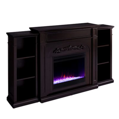 Southern Enterprises Tennyson Electric, Tennyson Ivory Electric Fireplace With Bookcases South Africa