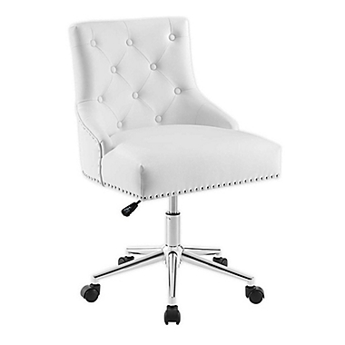 Modway Regent Tufted Swivel Office Chair in White. View a larger version of this product image.