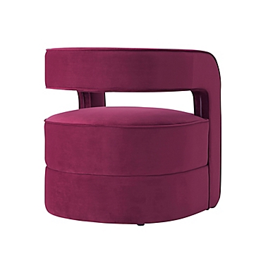 Nicole Miller Jon Swivel Accent Chair in Fuchsia. View a larger version of this product image.