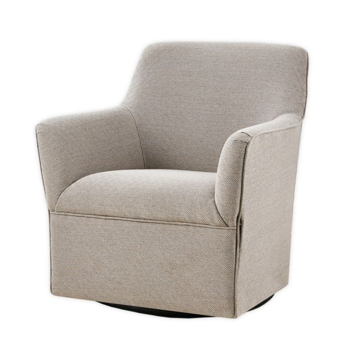 Madison Park Augustine Swivel Glider Chair in Grey | Bed Bath & Beyond