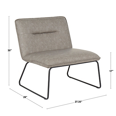 LumiSource&reg; Casper Side Chair in Camel/Black. View a larger version of this product image.
