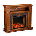 Alternate image 2 for Southern Enterprises Belleview Alexa-Enabled Faux Stone Electric Fireplace in Sienna