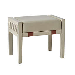 Bee & Willow™ Home Cane Upholstered Ottoman in Natural