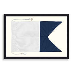 Nautical Flag 3 27-Inch x 19-Inch Framed Shadow Box