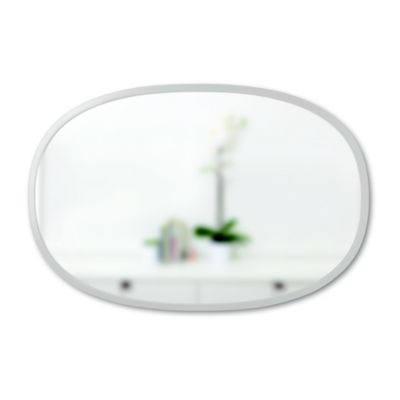 Umbra&reg; Hub 24-Inch x 36-Inch Oval Wall Mirror in Grey