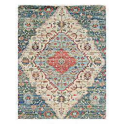 KAS Morris Gramercy 2'3 x 3'9 Accent Rug in Blue/Red