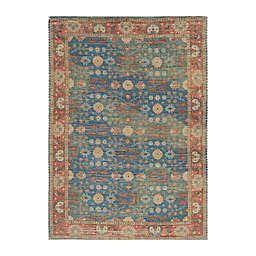 KAS Morris Traditions 27" x 45" Accent Rug in Blue/Red