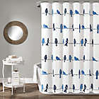Alternate image 0 for Lush Decor Rowley Birds Shower Curtain in Navy