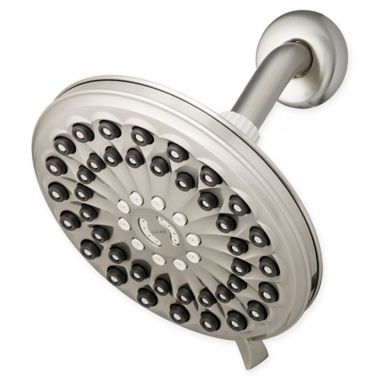 Waterpik&reg; 6-Spray Showerhead with PowerPulse in Brushed Nickel. View a larger version of this product image.