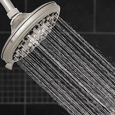 Waterpik&reg; 6-Spray Showerhead with PowerPulse in Brushed Nickel. View a larger version of this product image.