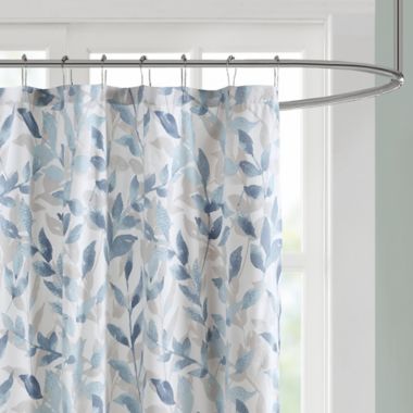 Madison Park Essentials Sofia Botanical Printed Shower Curtain in Blue. View a larger version of this product image.
