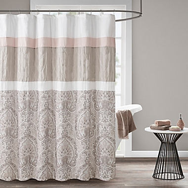 510 Design Shawnee Embroidered Shower Curtain in Blush. View a larger version of this product image.