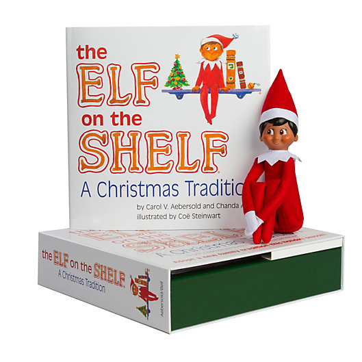 Alternate image 1 for The Elf on the Shelf®: A Christmas Tradition Book Set with Brown Skin Tone Boy Elf
