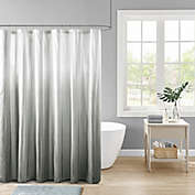 Madison Park Ara Ombre Printed Seersucker Shower Curtain in Grey
