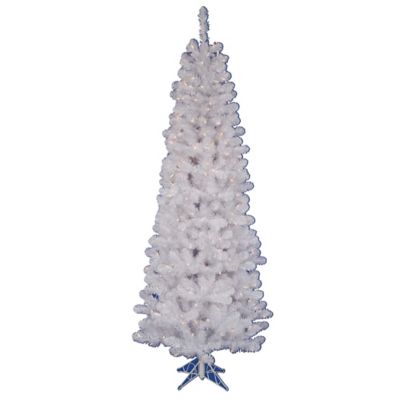 white pre lit christmas tree