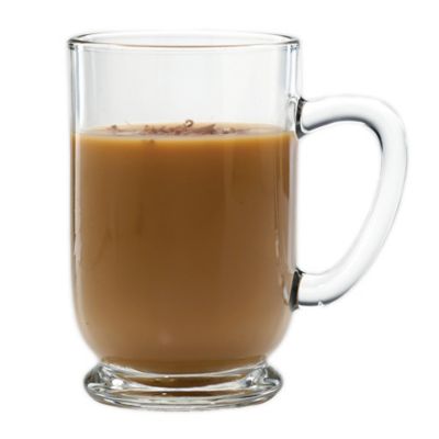 clear glass coffee mugs 16 oz
