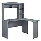 Alternate image 0 for Techni Mobili Modern L-Shaped Desk with Hutch in Grey