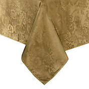 Elrene Poinsettia Elegance 60-Inch x 144-Inch Tablecloth in Gold