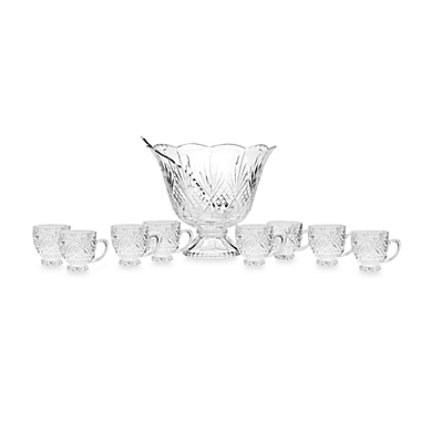 Godinger Dublin Crystal 1.5-Gallon 10-Piece Punch Bowl Set. View a larger version of this product image.