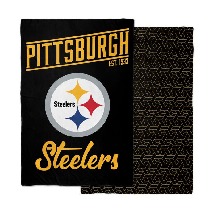 Nfl Pittsburgh Steelers Reversible 6 Lb Quilted Weighted Blanket