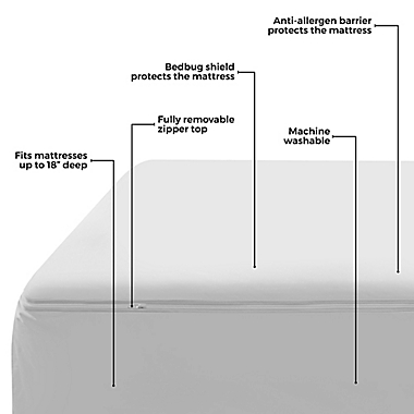 Sleep Safe&trade; Premium Twin Mattress Protector. View a larger version of this product image.
