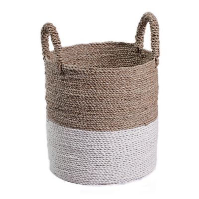 Global Caravan&trade; Mazu Seagrass Basket in Natural/White