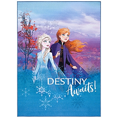 Disney&reg; Frozen 2 Destiny 5&#39; x 7&#39; Area Rug in Blue. View a larger version of this product image.
