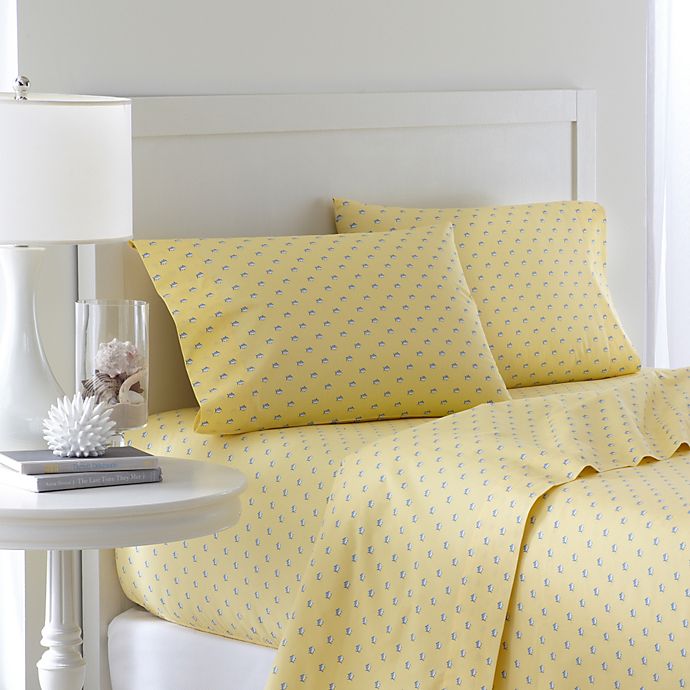 Buy Southern Tide® Skipjack 200 Thread Count Full Sheet Set in Moonlight Yellow from Bed Bath