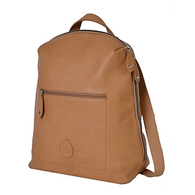 PacaPod Hartland Vegan Leather Backpack Diaper Bag in Camel. View a larger version of this product image.