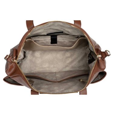 TWELVElittle Peek-A-Boo Diaper Satchel in Toffee. View a larger version of this product image.