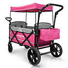 Alternate image 2 for WonderFold Wagon X2 Double Stroller Wagon in Pink