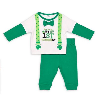 GOOCHEER My First St Patricks Day Clothes Patricks Day Baby Boy Outfit Long Sleeves Romper Suspenders Pants Baby Boy St GOOCHEER My First St Patricks Day Clothes Patricks Day Baby Boy Outfit Long Sleeves Romper Suspenders Pants Baby Boy St