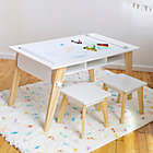 Alternate image 0 for Wildkin 3-Piece Arts &amp; Crafts Table &amp; Stools Set in White