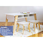 Alternate image 1 for Wildkin 3-Piece Arts &amp; Crafts Table &amp; Stools Set in White