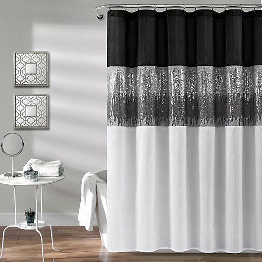 Lush Decor Night Sky Shower Curtain, Sparkle Shower Curtain Set