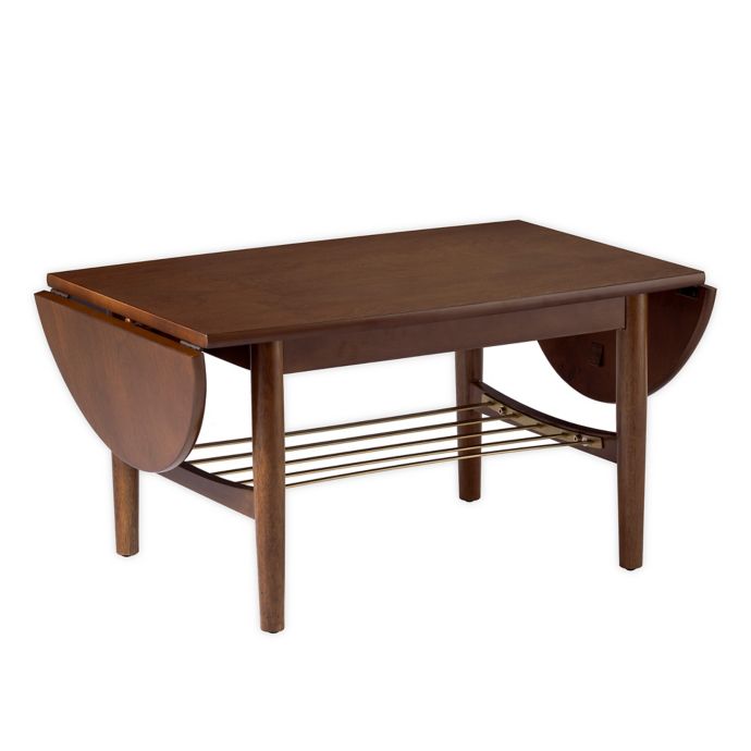 Southern Enterprises Drawland Cocktail Table With Drop Leaves In Brown Bed Bath Beyond