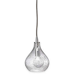 Jamie Young 1-Light Curved Pendant in Clear Glass