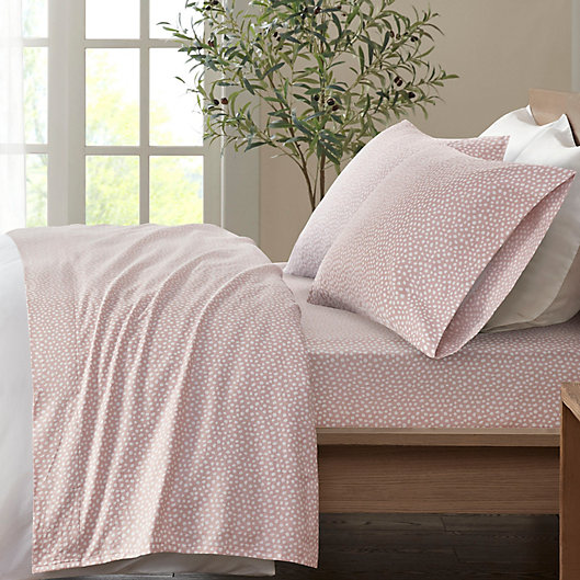 Alternate image 1 for True North by Sleep Philosophy Dotted Cozy Flannel King Sheet Set in Blush