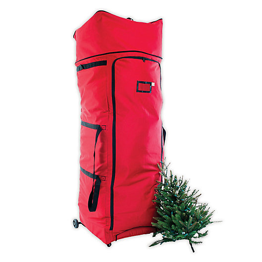 Alternate image 1 for Santa's Bags Rolling Expandable XXL Tree Storage Duffel in Red