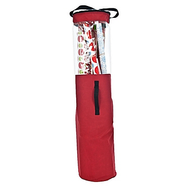 Santa&#39;s Bags Wrapping Paper Storage Bag in Red. View a larger version of this product image.