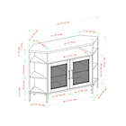 Alternate image 7 for Forest Gate&trade; 48-Inch Metal Mesh Corner TV Stand in Dark Walnut